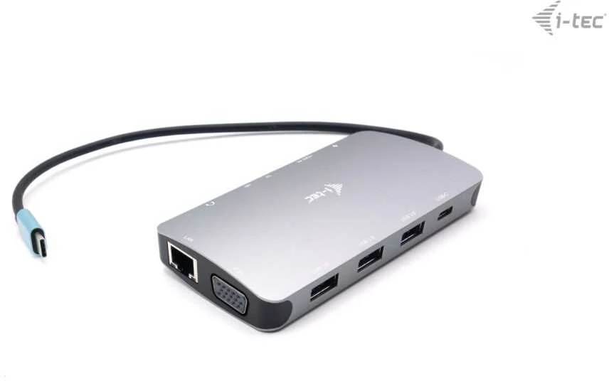I-tec Metal C31NANODOCKVGAPD knyginių kompiuterių dokas / jungčių replikatorius Vielinis USB 3.2 Gen 1 (3.1 Gen 1) Type-C Sidabras
