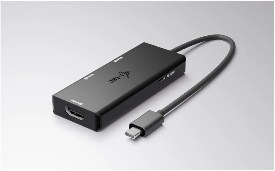 I-tec Doko stotelė usb-c triple 4k hdmi video adapter power delivery 100w