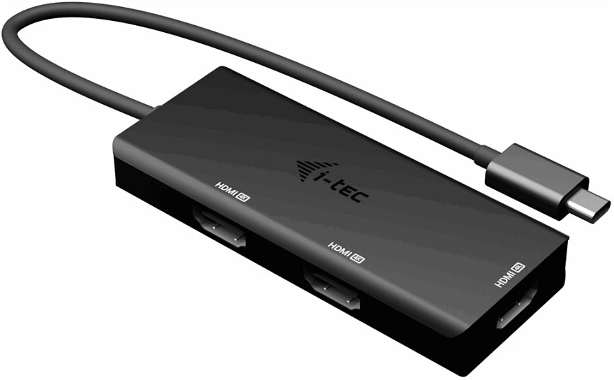 I-tec Doko stotelė usb-c triple 4k hdmi video adapter power delivery 100w