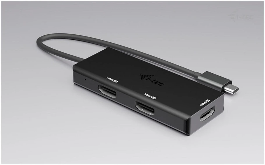 I-tec Doko stotelė usb-c triple 4k hdmi video adapter power delivery 100w