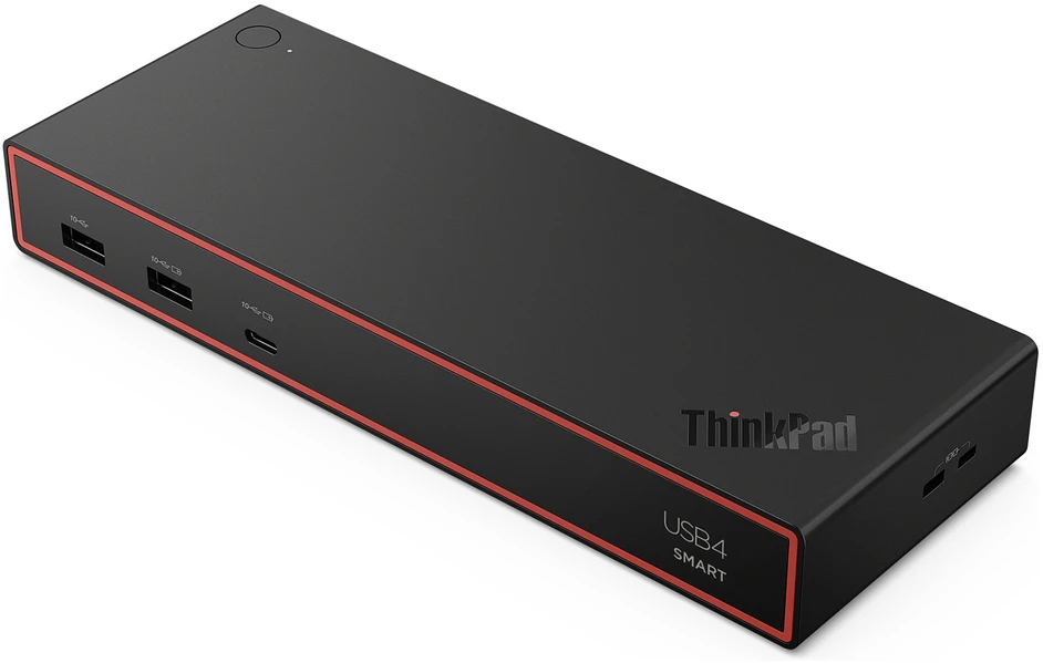 „Lenovo ThinkPad USB4 Smart Dock 5500“ (su 135 W adapteriu) | „DisplayPorts“ jungčių kiekis: 2 | HDMI jungčių kiekis: 1 | 100 W