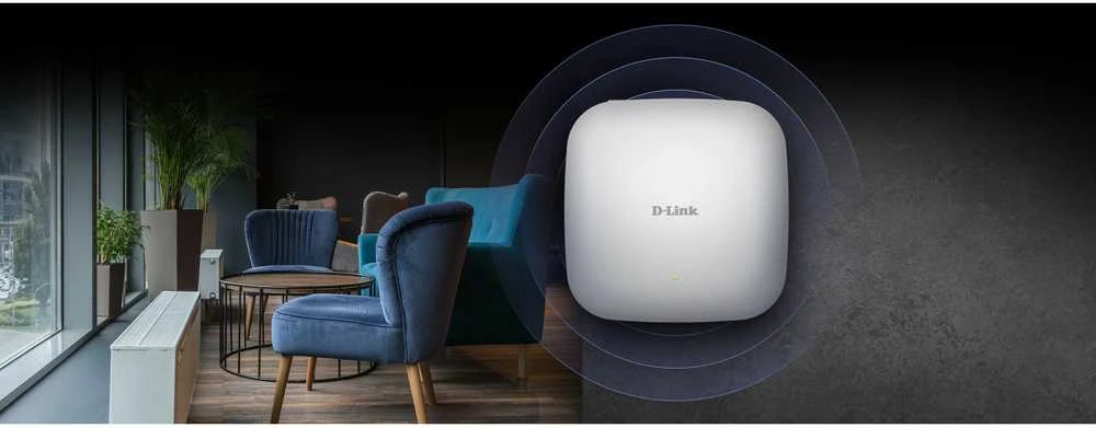 Maršrutizatorius D-Link | Nuclias Connect AX1800 Wi-Fi 6 prieigos taškas | DAP-X2810 | 802.11ac | Tinklelio atramos Nr. | 1200+574 Mbit/s | 10/100/1000 Mbit/s | Ethernet LAN (RJ-45) jungtys 1 | Nėra mobiliojo plačiajuosčio ryšio | MU-MiMO Taip | PoE į | Antenos tipas 2xVidinė