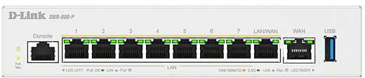 Maršrutizatorius D-Link | Wireless router | DBR-600-P/E | 10/100/1000 Mbit/s | Ethernet LAN (RJ-45) jungtys 8 | Mesh Support Yes | MU-MiMO No | No mobile broadband