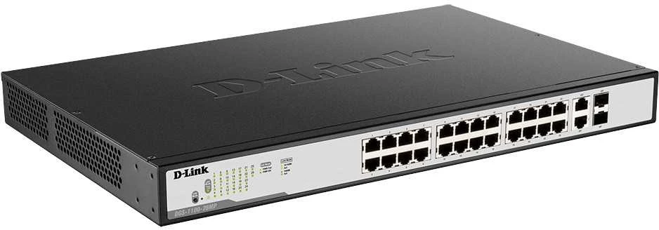 Šakotuvas D-Link | DGS-1100 serijos gigabitiniai išmanieji valdomi jungikliai | DGS-1100-26MPV2 | Tvarkoma L2 | Stalinis/montuojamas ant stovo