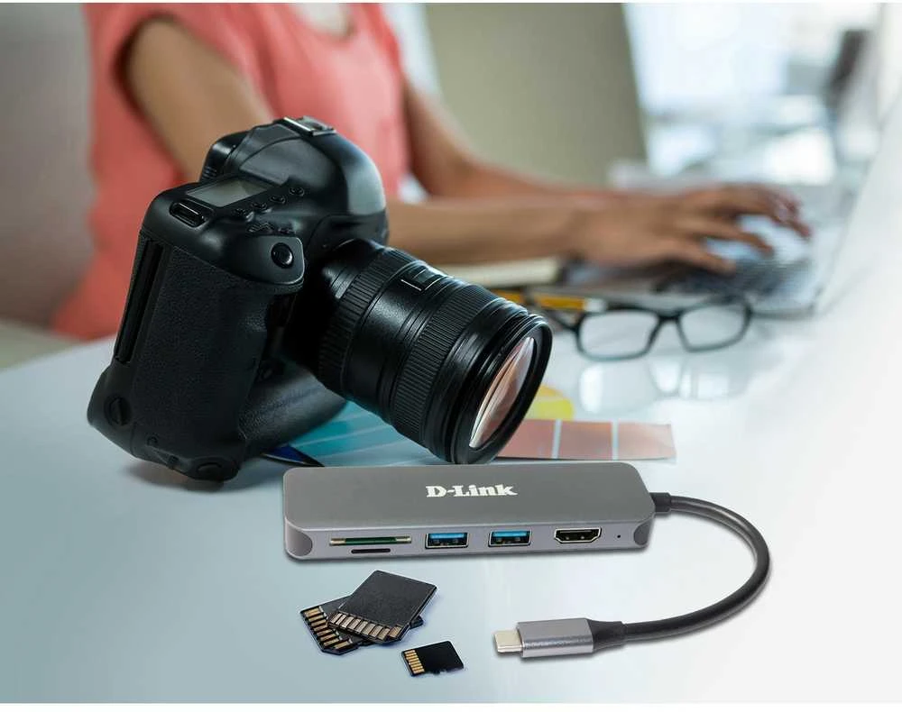D-Link DUB-2327 USB-C daugiafunkcis adapteris