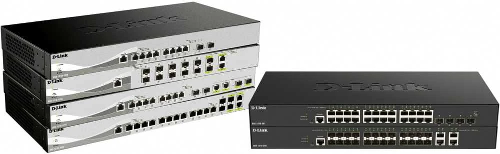 Šakotuvas D-Link DXS-1210-16TC Smart Managed Switch 12x 10 Gbit/s Ethernet, 2x 10 Gbit/s SFP+, 2x 10GbE/SFP+ Combo