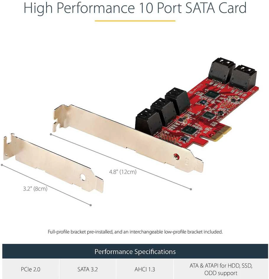 PCI kortelė Startech 10P6G-PCIE-SATA-CARD