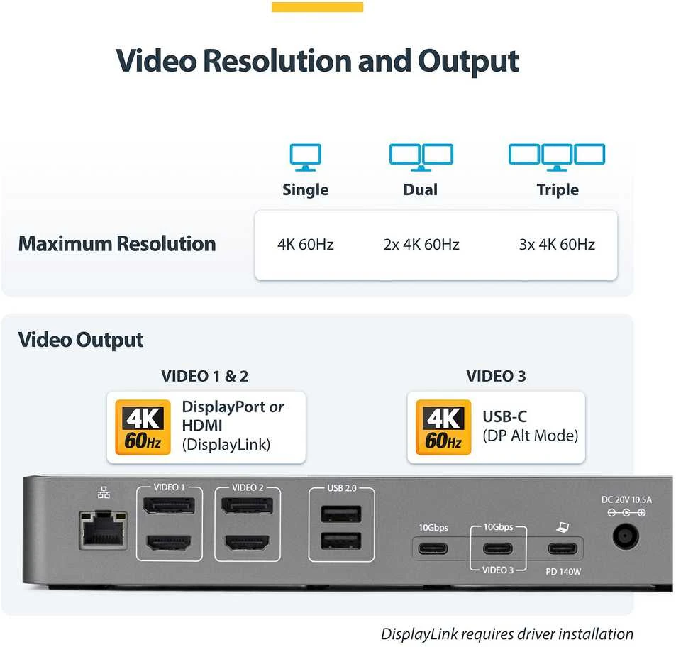 „StarTech“ USB-C dokas / replikatorius (DK30C2DPEPRUE)