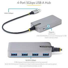 HUB USB StarTech 5G4AB 4x USB-A 3.1 Gen1 (5G4AB-USB-A-HUB)