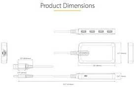 HUB USB StarTech 5G4AB 4x USB-A 3.1 Gen1 (5G4AB-USB-A-HUB)