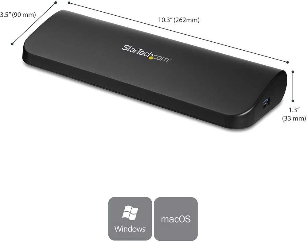 „StarTech Dual Video Dock“ USB 3.0 stotis / replikatorius (USB3SDOCKHDV)