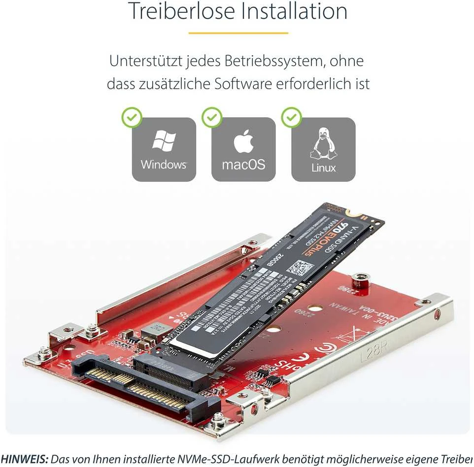 StarTech M.2 IKI U.3 ADAPTERIS / KONVERTERIS / M2 NVME SSD Į 2,5 INCH U.3
