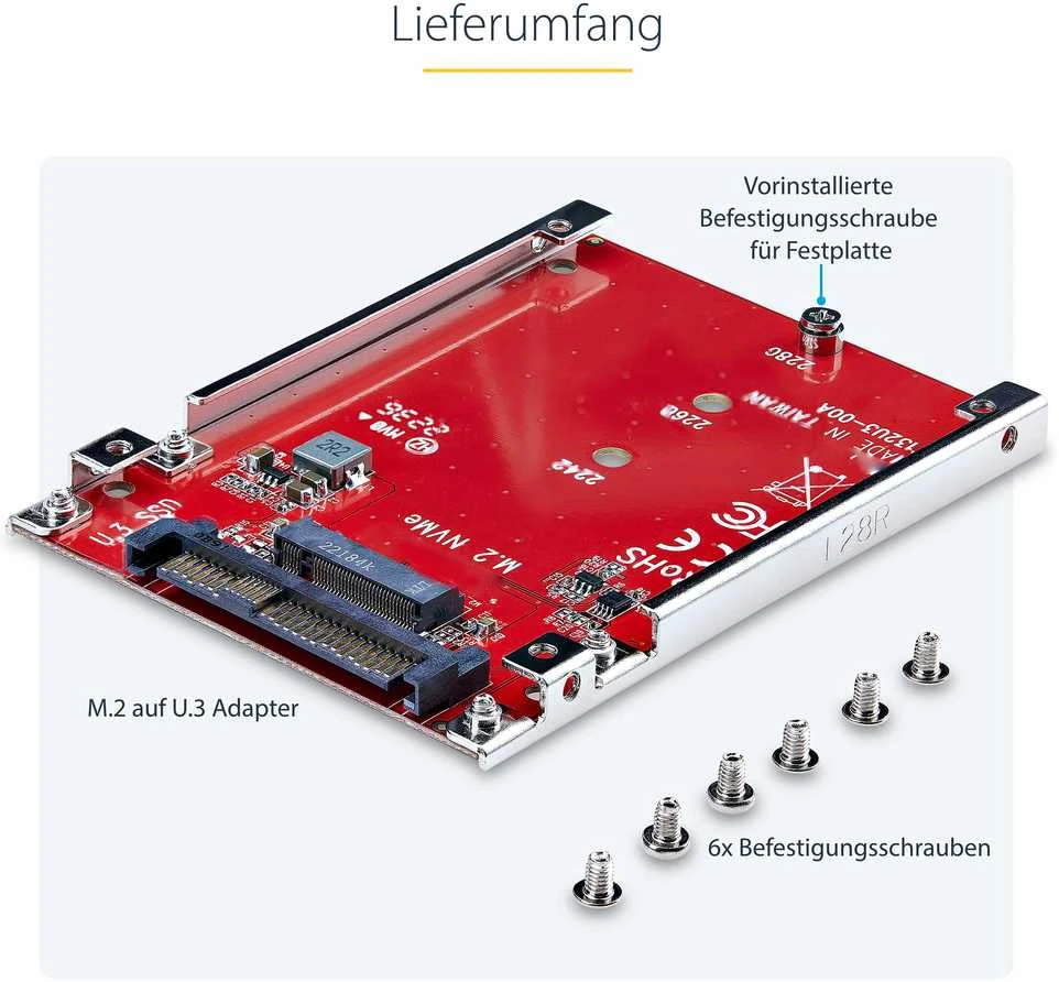 StarTech M.2 IKI U.3 ADAPTERIS / KONVERTERIS / M2 NVME SSD Į 2,5 INCH U.3