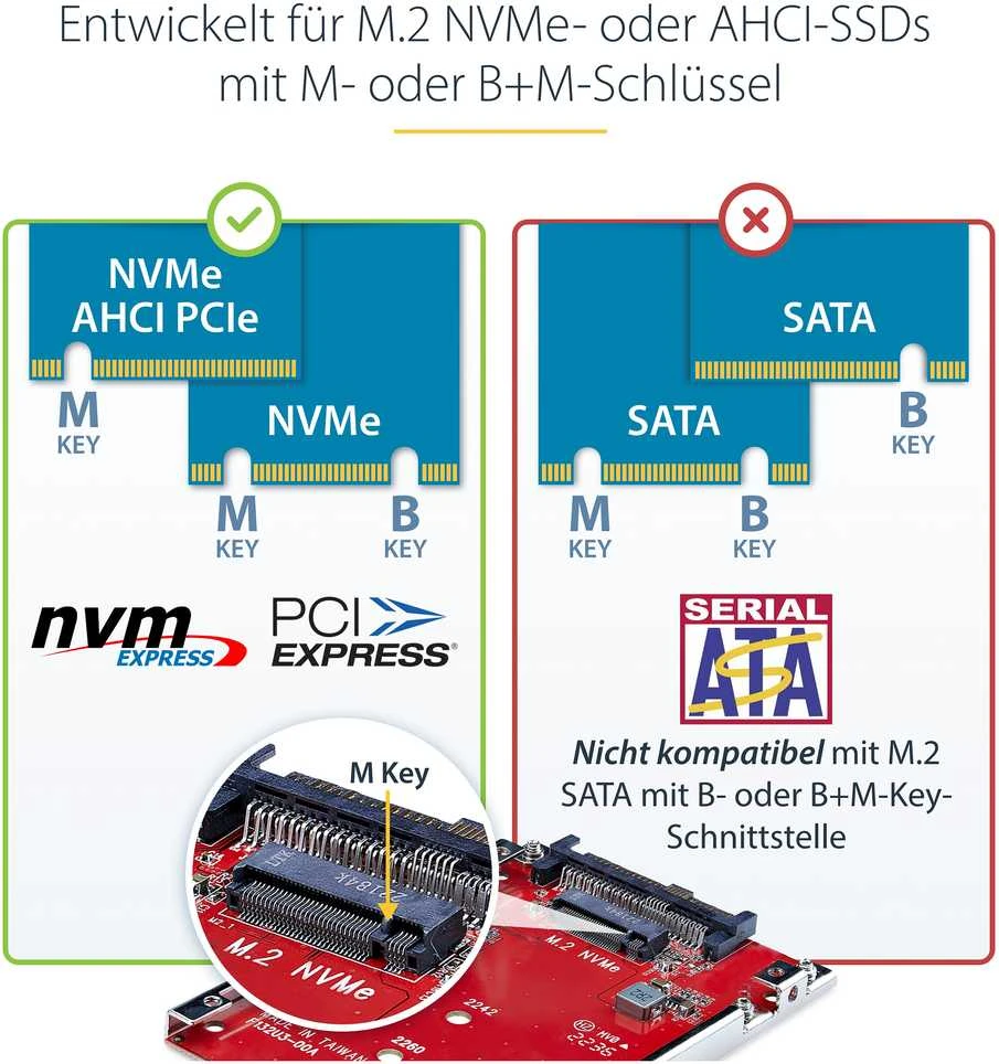 StarTech M.2 IKI U.3 ADAPTERIS / KONVERTERIS / M2 NVME SSD Į 2,5 INCH U.3