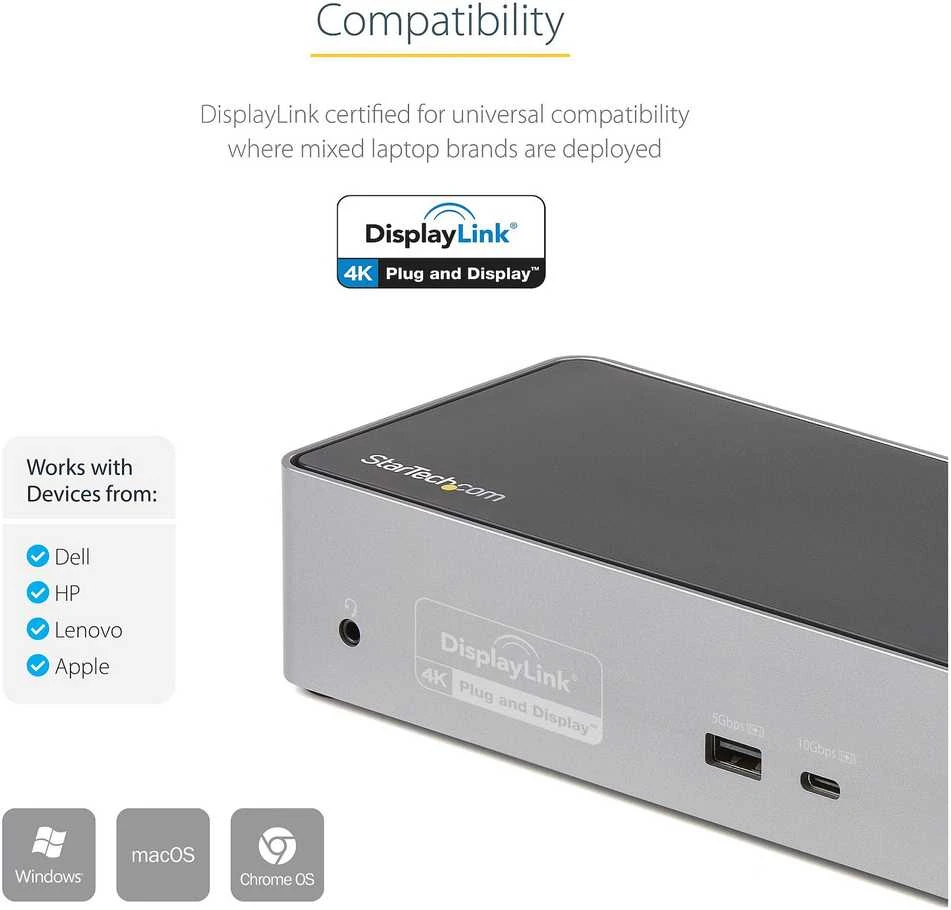 StarTech QUAD MONITORIUS USB-C DOCK 4K60/.