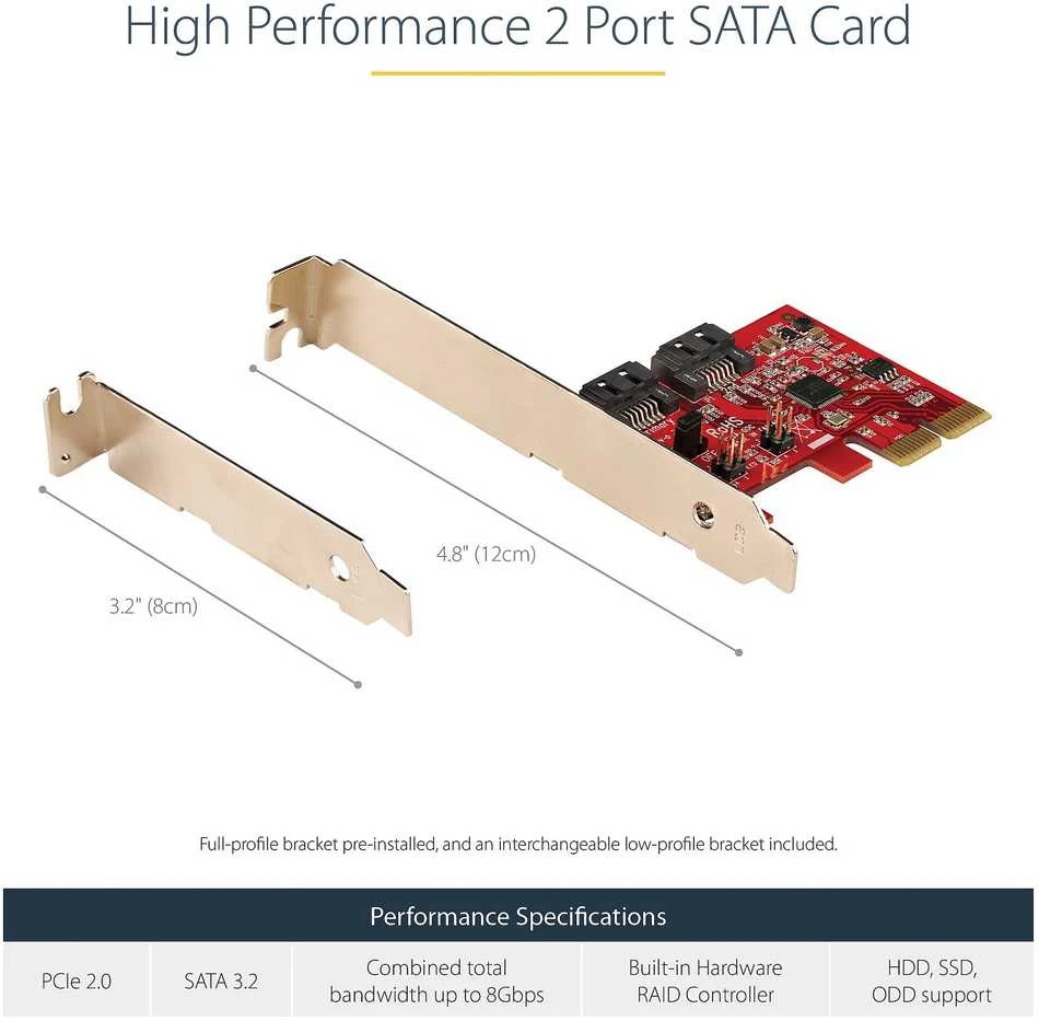 Kontroler StarTech Karta kontrolera RAID 2P6GR-PCIE-SATA-CARD