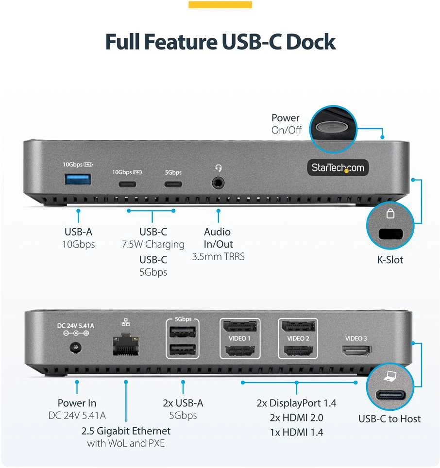 HUB USB StarTech HUB USB Startech 116E-USBC- DOCK