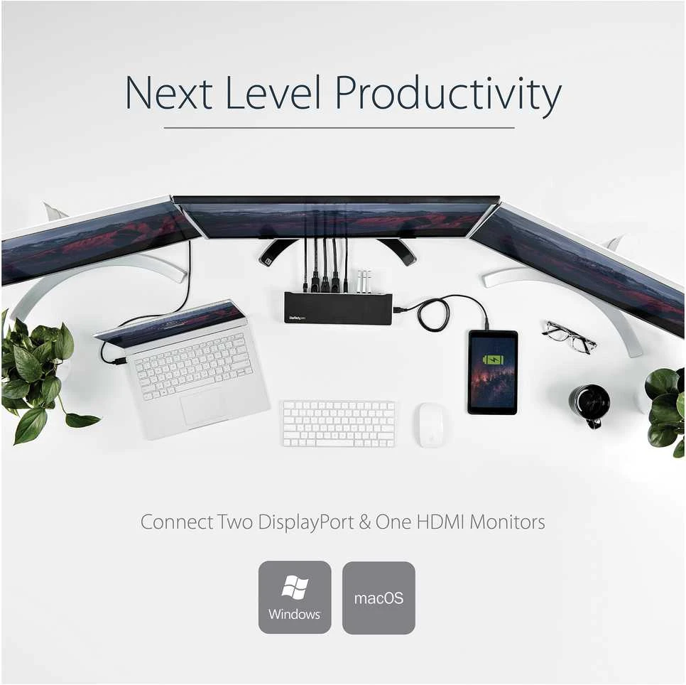 „StarTech Triple Video Dock“ USB 3.0 (USB3DOCKH2DP)