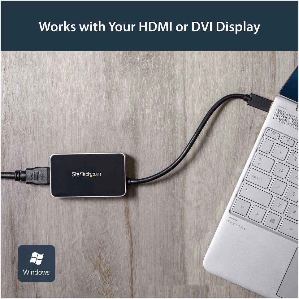 Adapteris USB StarTech USB-A - HDMI Juodas (USB32HDEH)