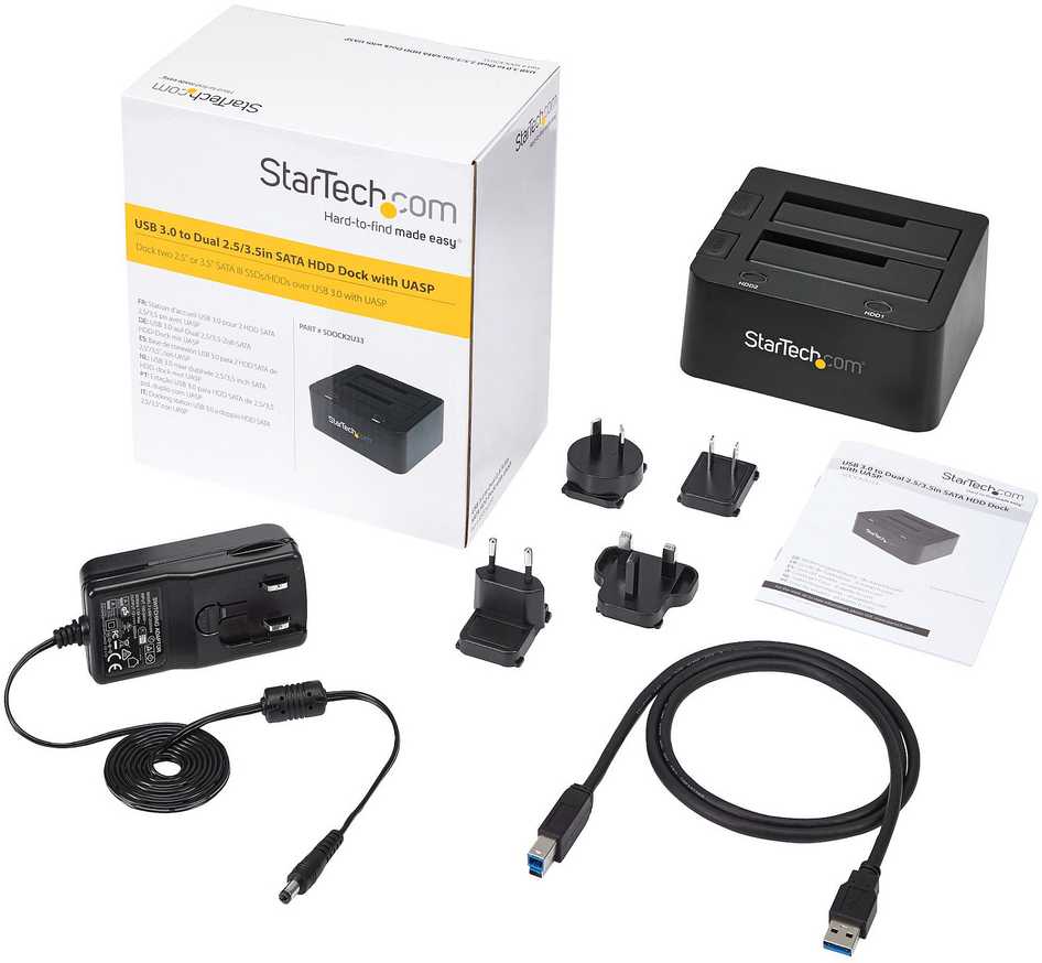 Kietasis diskas Doko stotelė StarTech 2.5/3.5'' SATA - USB 3.2 Gen 1 (SDOCK2U33)