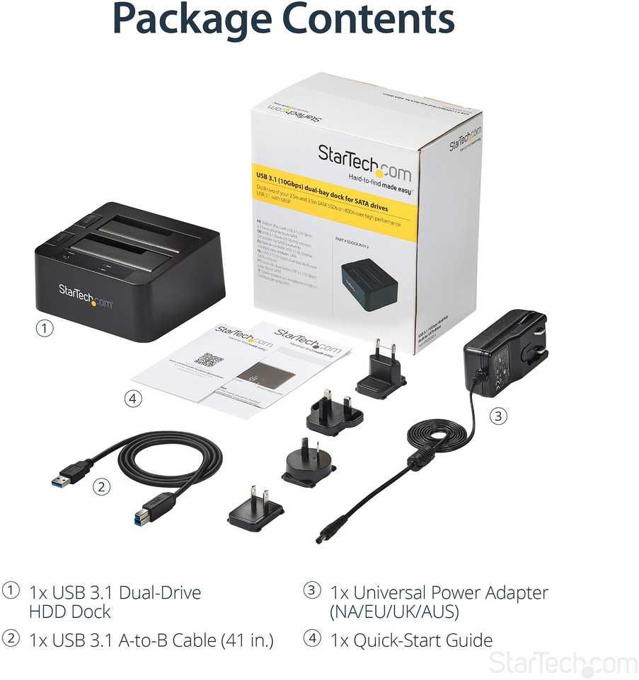 Kietasis diskas Montavimo stotis StarTech 2.5 "/ 3.5" - USB 3.2 Gen 2 (SDOCK2U313)