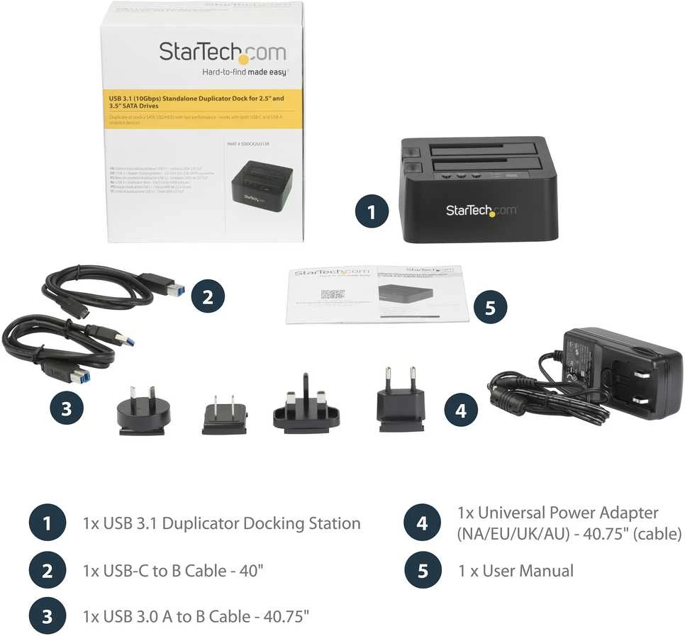 Doko stotelė StarTech 2.5''/3.5'' SATA - USB 3.2 Gen 2 (SDOCK2U313R)