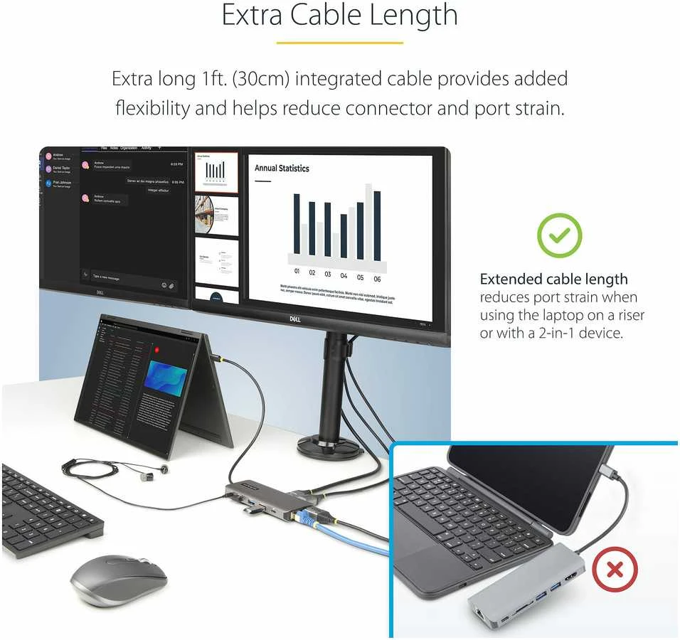StarTech USB-C MULTIMONITOR ADAPTER HDMI/DP TRIPLE/DOUBLE DISPLAY DOCK