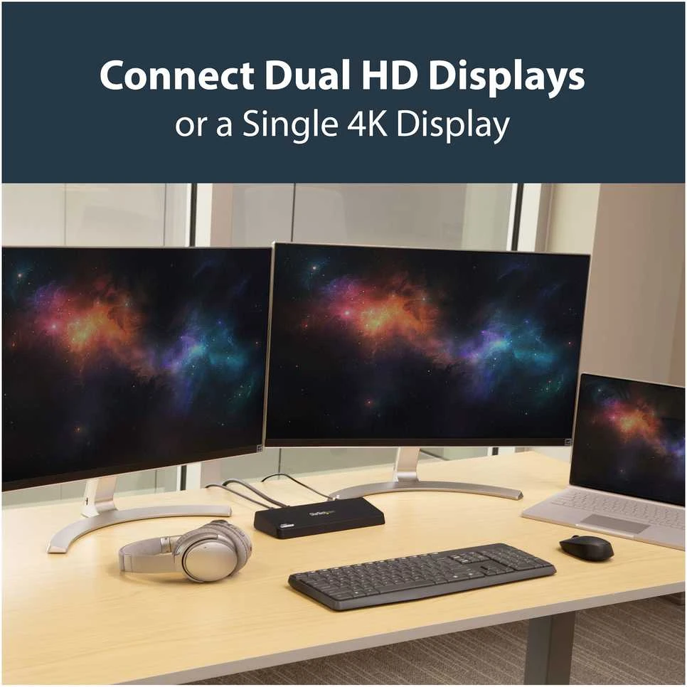 „StarTech 4K Dock“ USB stotis / replikatorius (USB3DOCKHDPC)