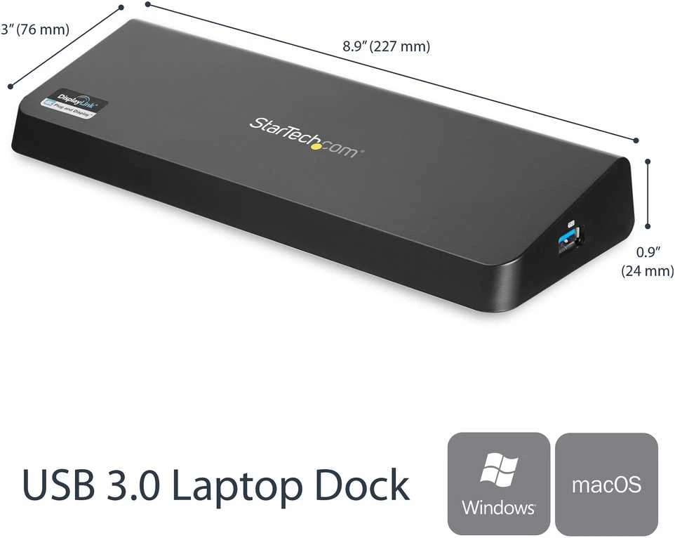 „StarTech 4K Dock“ USB stotis / replikatorius (USB3DOCKHDPC)