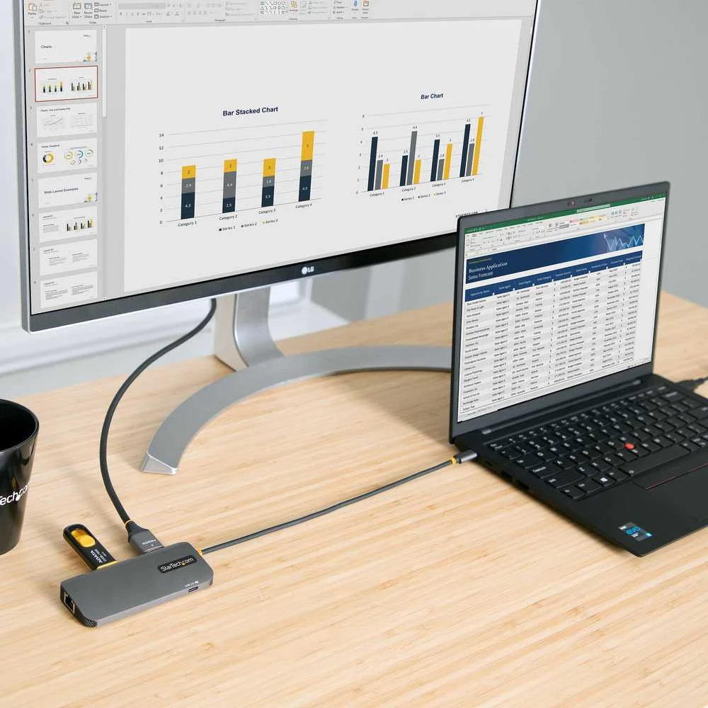HUB USB StarTech USBC MULTIPORT ADAPTER 4K 60HZ USBC MULTIPORT ADAPTER 4K 60HZ