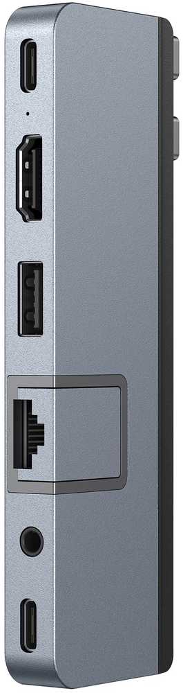Targus Hiper | „HyperDrive Dual USB-C TB“ suderinamas „7-in-2“ šakotuvas su universaliu USB-C išoriniu adapteriu, skirtu „MacBook Air“ / „Pro“ 2016–2020 m. Ethernet LAN (RJ-45) jungtys 1 | HDMI jungtys kiekis 1