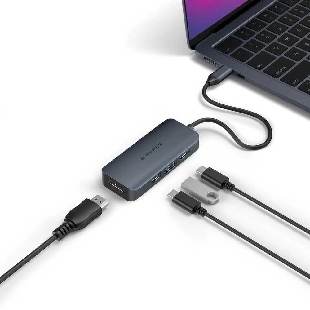 Hiper | HyperDrive Next 4 prievadų USB-C šakotuvas | HD4001GL | HDMI jungtys kiekis 1