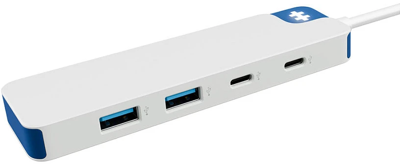 Targus Hyper HyperDrive Flex 4 Port USB-C Hub, Baltas/Mėlyna | HD5201BUGL