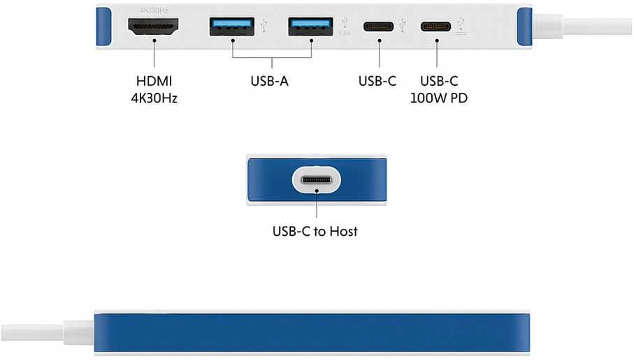 Targus „Hyper HyperDrive Flex“ 5 prievadų USB-C šakotuvas | HD4101BUGL | HDMI jungtys kiekis: 1