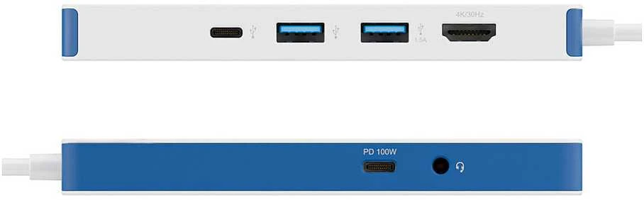 Hyper HyperDrive Flex 8 Port USB-C Hub, Baltas/Mėlyna | HD4102BUGL | HDMI jungtys quantity 1
