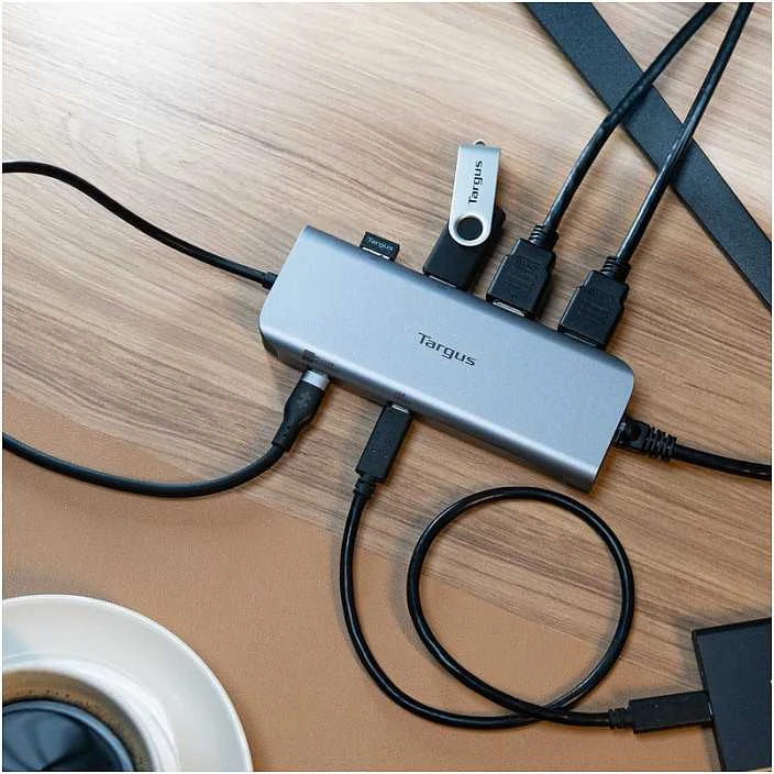 „Targus“ dviguba vaizdo mobilioji stotelė su 140 W EPR pralaidumu | DOCK427GL | HDMI jungtys kiekis: 2