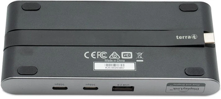 Wortmann TERRA MOBILE įkrovimo stotelė 770 USB-C dviejų ekranų įkrovimo stotelė kelionėms!