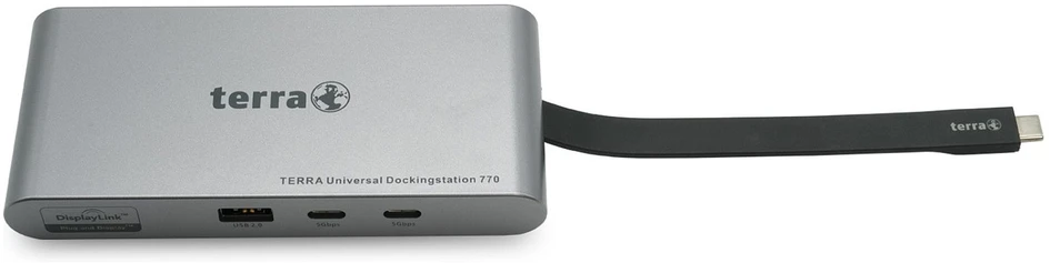 Wortmann TERRA MOBILE įkrovimo stotelė 770 USB-C dviejų ekranų įkrovimo stotelė kelionėms!
