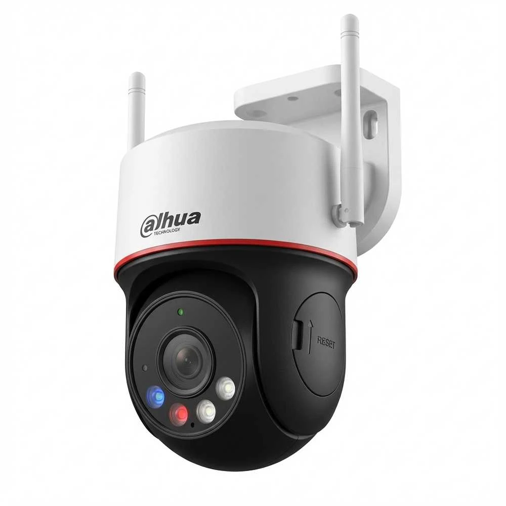 „Dahua“ lauko besisukanti kamera 4MP 4G / dvipusis pokalbis / IP66 / „WizColor“ / AI aptikimas / garso ir šviesos signalizacija
