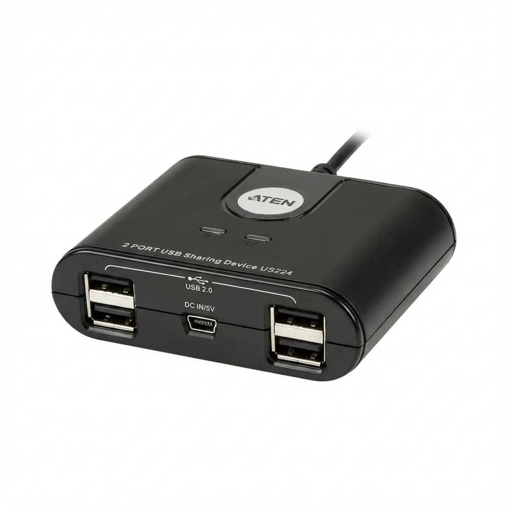 Aten 2 prievadų USB 2.0 periferinio bendrinimo įrenginys | Aten | USB 2.0 | 2 x 4 USB 2.0 periferinio bendrinimo jungiklis