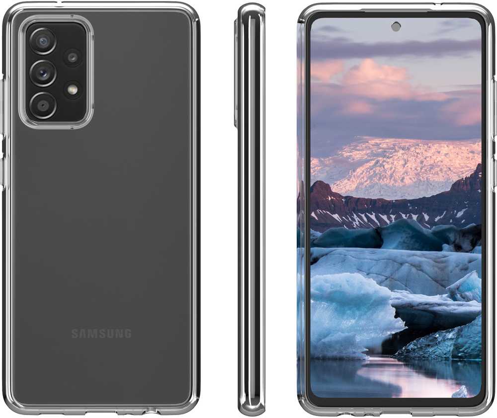 Dėklas D Bramante Bulk tylna osłona do telefonu komórkowego, 100 % recyklingowy termoplastyczny poliuretan (TPU) permatomas, fur Samsung Galaxy A52, A52 5G, A52s 5G