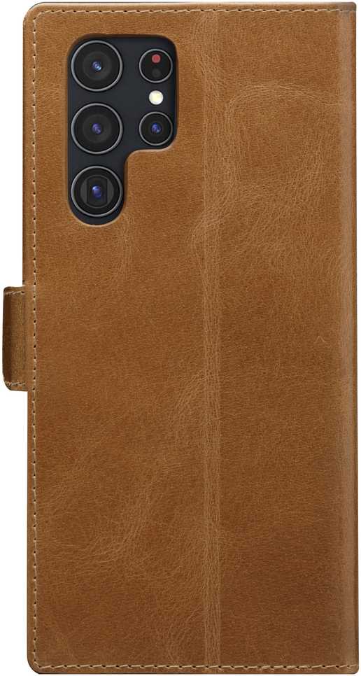 D Bramante dbramante1928 Copenhagen Slim - Dėklas su klapką na telefon - skóra ziarnista - Jasnobrązowy - do Samsung Galaxy S22 Ultra (CSSUGT001437)