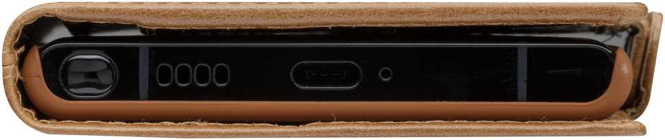 D Bramante dbramante1928 Copenhagen Slim - Dėklas su klapką na telefon - skóra ziarnista - Jasnobrązowy - do Samsung Galaxy S22 Ultra (CSSUGT001437)