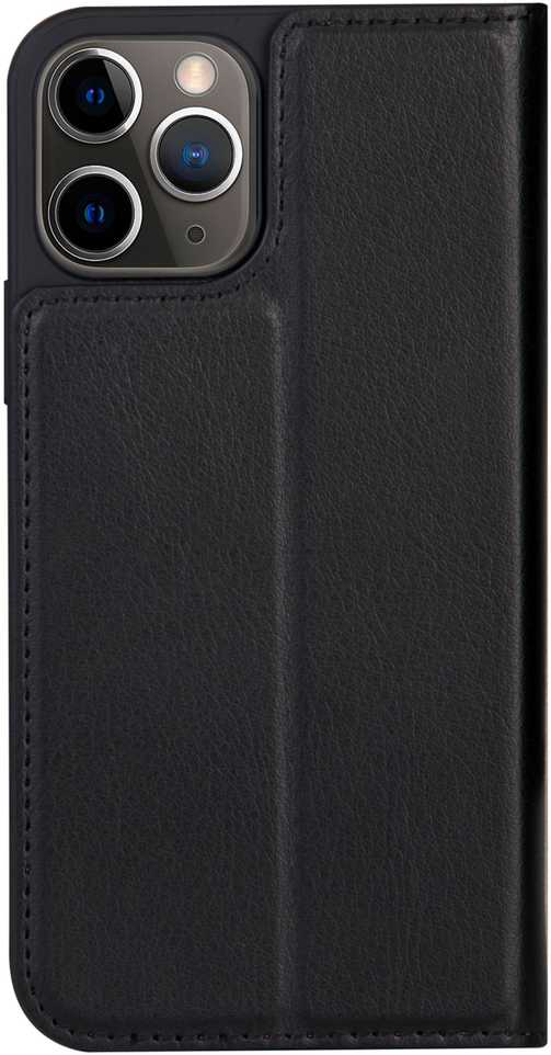 D Bramante dbramante1928 - Dėklas do telefonu Flip - recyklingowa skóra syntetyczna - juoda - fur Apple iPhone 13 Pro Max