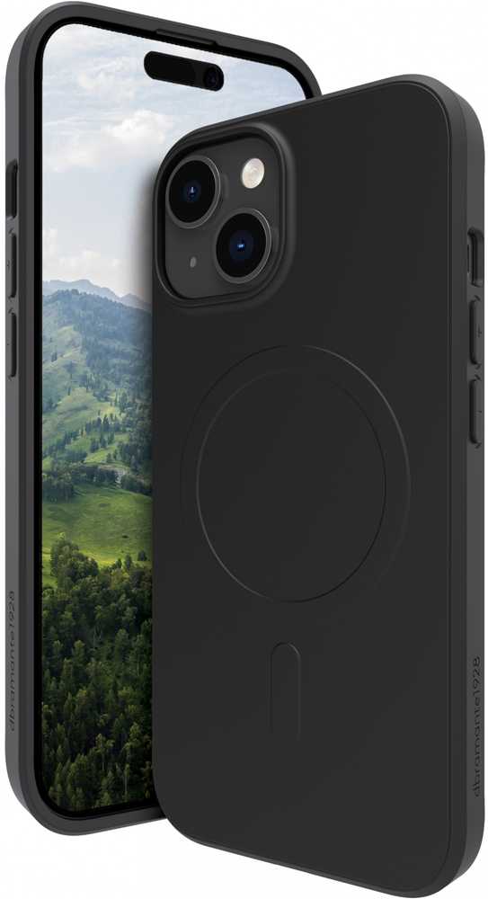 Dėklas dbramante dbramante1928 Greenland Pro – galinis telefono dangtelis – suderinamas su MagSafe – plastikinis – Night juodas – skirtas Apple iPhone 15
