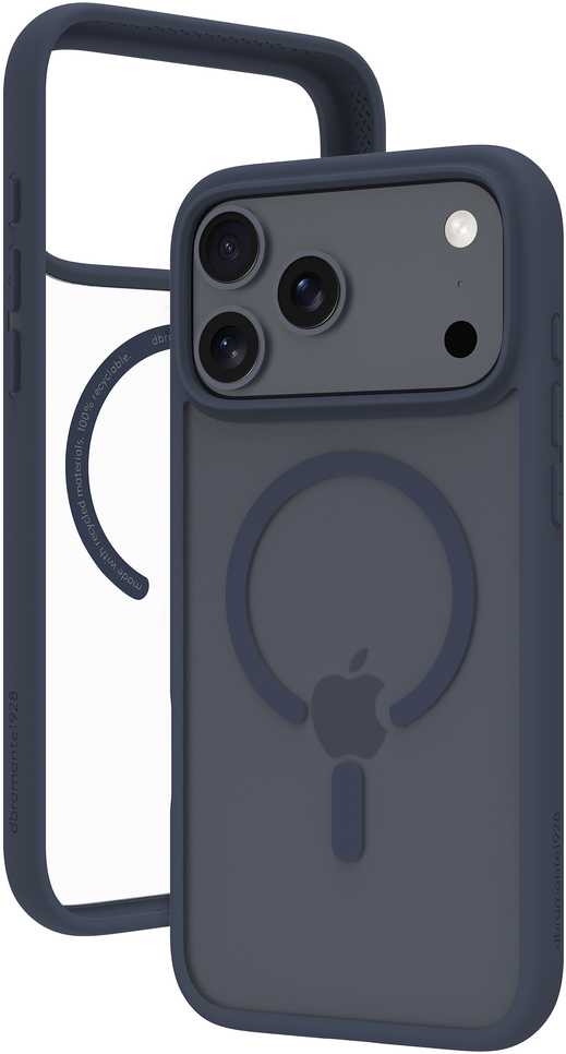 Dėklas dbramante1928 Grenen galinis dangtelis MagSafe, skirtas iPhone 17 Pro Max – mėlynas