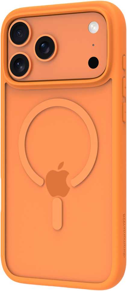 Dėklas dbramante1928 Grenen nugarėlė su MagSafe, skirta iPhone 17 Pro Max – oranžinė