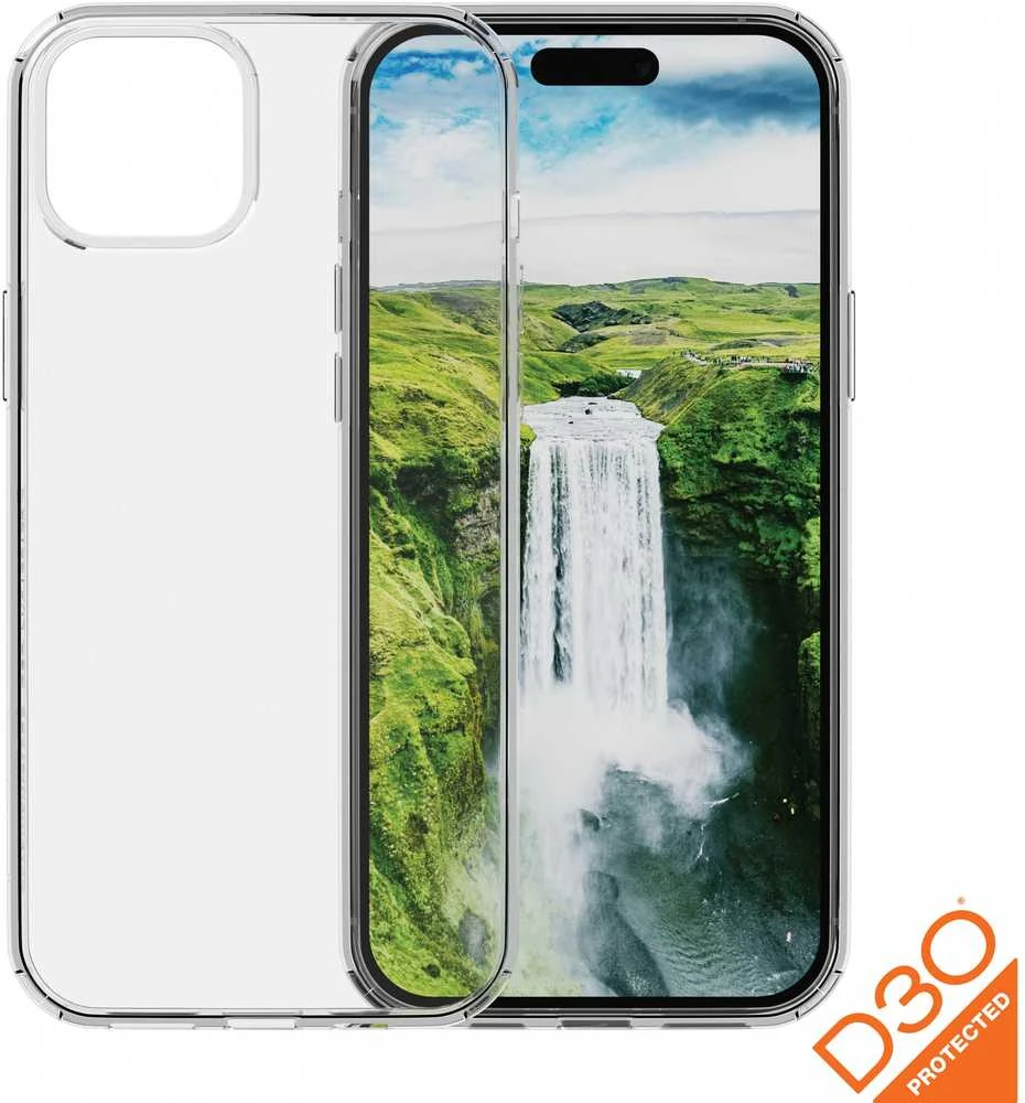 Apple iPhone 15 Iceland Ultra D3O skaidrus dėklas, pagamintas Dbramante1928, permatomas