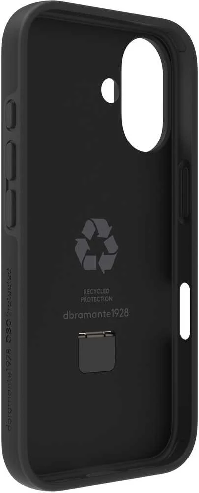 dbramante dbramante1928 Iceland Ultra D3O MS Kick - apsauginis dėklas su stovu iPhone 16, suderinamas su MagSafe (juodas)
