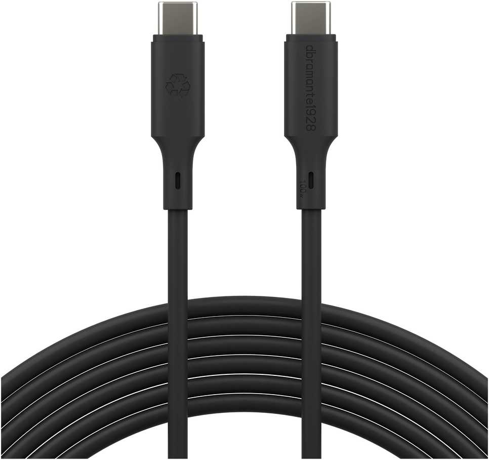 dbramante1928 Bulk - IT - Kabelis - 3 m USB-C/USB-C 100W - Juodas, 3 m, USB C, USB C, USB 2.0, 0.48 Gbit/s, Juodas